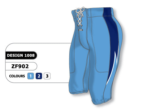 Athletic Knit Custom Sublimated Football Pant Design 1008 (ZF902-1008)